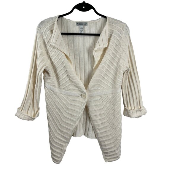 Parkhurst Cotton Cream Cardigan Womens Size S - Picture 1 of 10